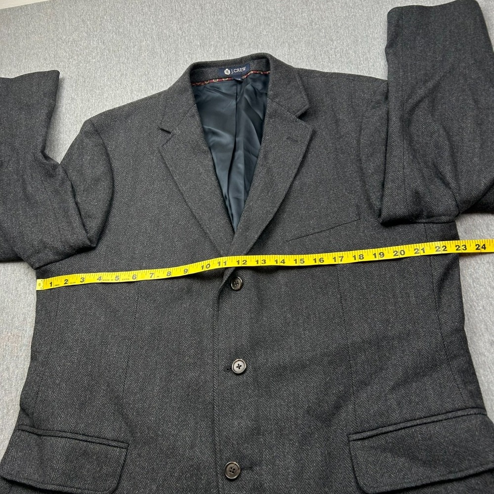 JCrew Legacy Sportcoat Moon Blazer Mens 46R Gray Herringbone 3-Button - Picture 4 of 15